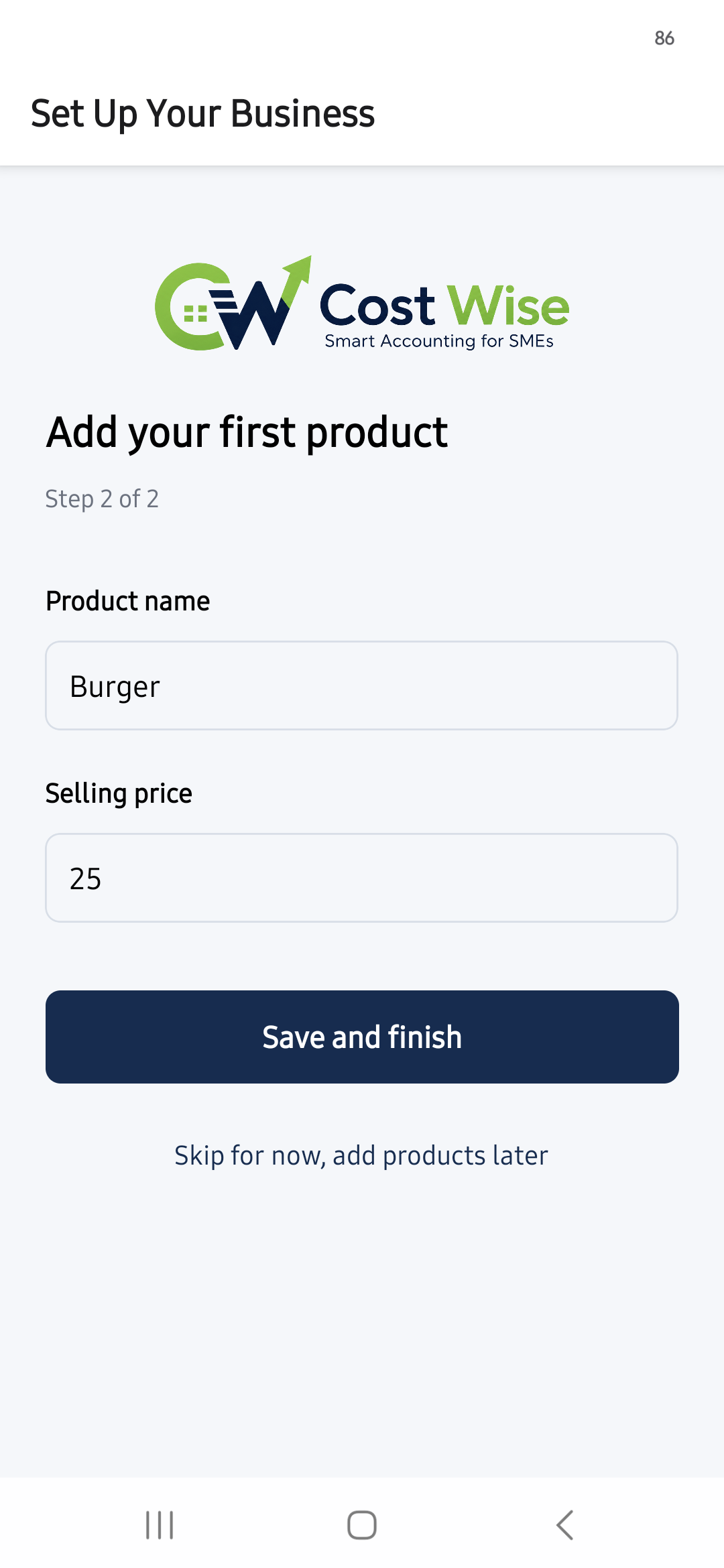 Add First Product